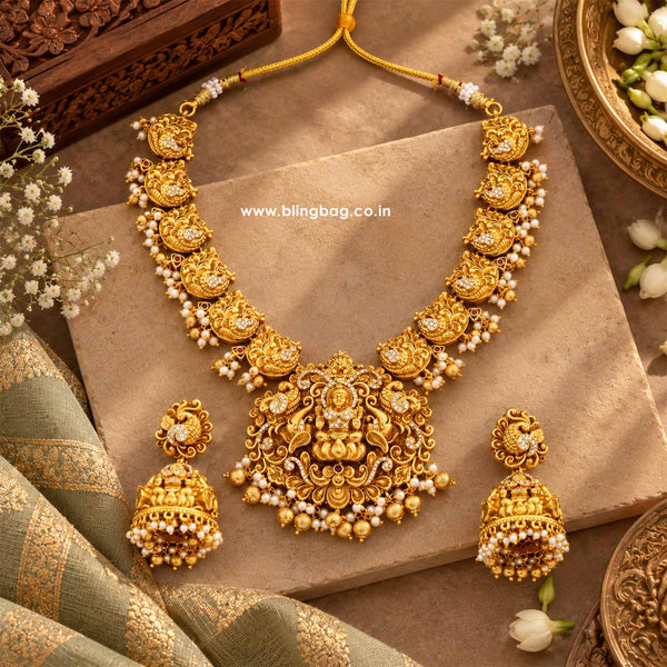 Golden Gauriini Temple Jewellery Set- New Arrival