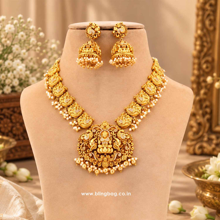 Golden Gauriini Temple Jewellery Set- New Arrival