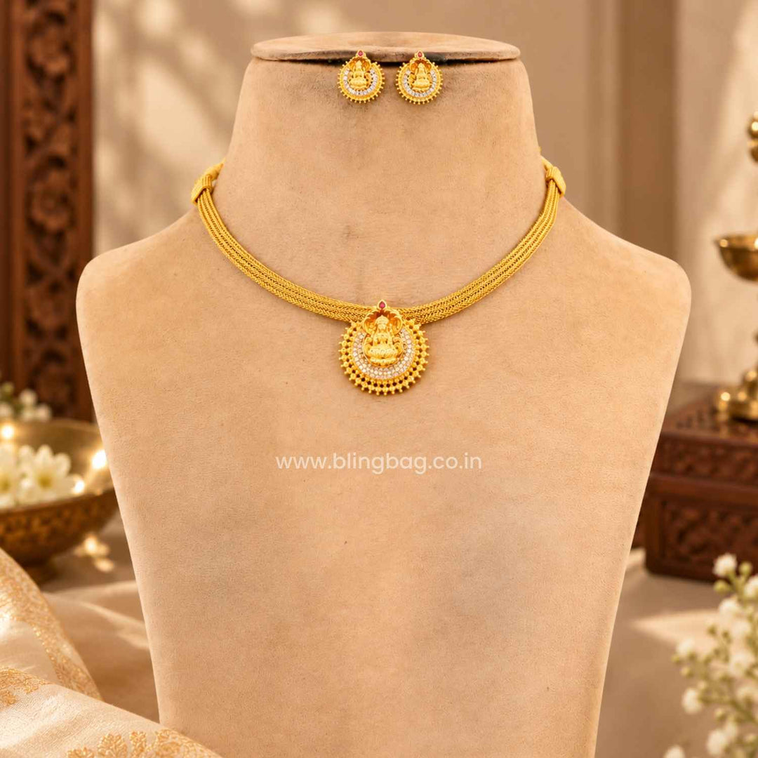 Golden Gaurirani Temple Jewellery Set- New Arrival
