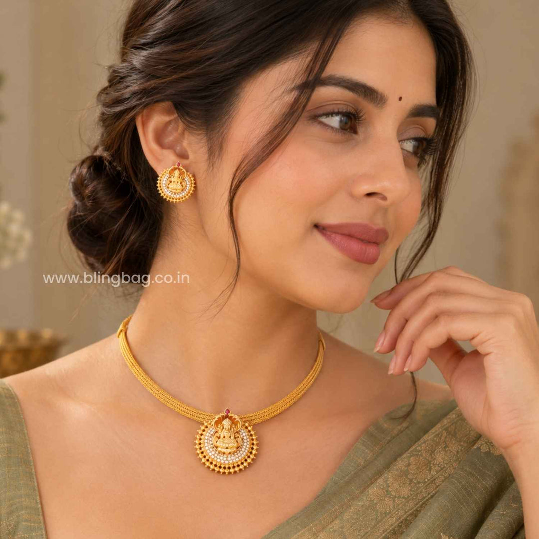 Golden Gaurirani Temple Jewellery Set- New Arrival