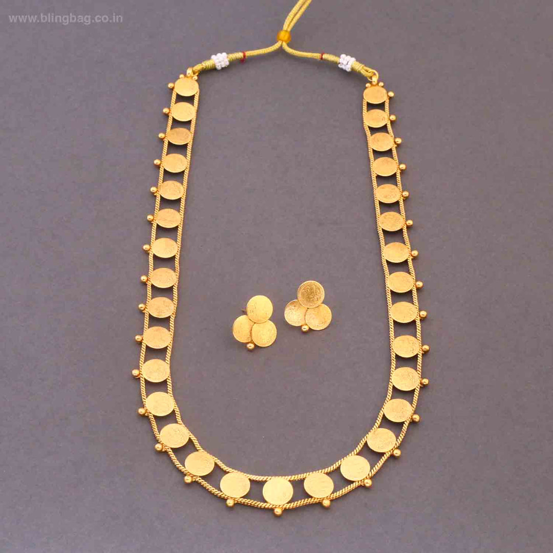 Golden Gauritaa Temple Jewellery Set - New Arrival