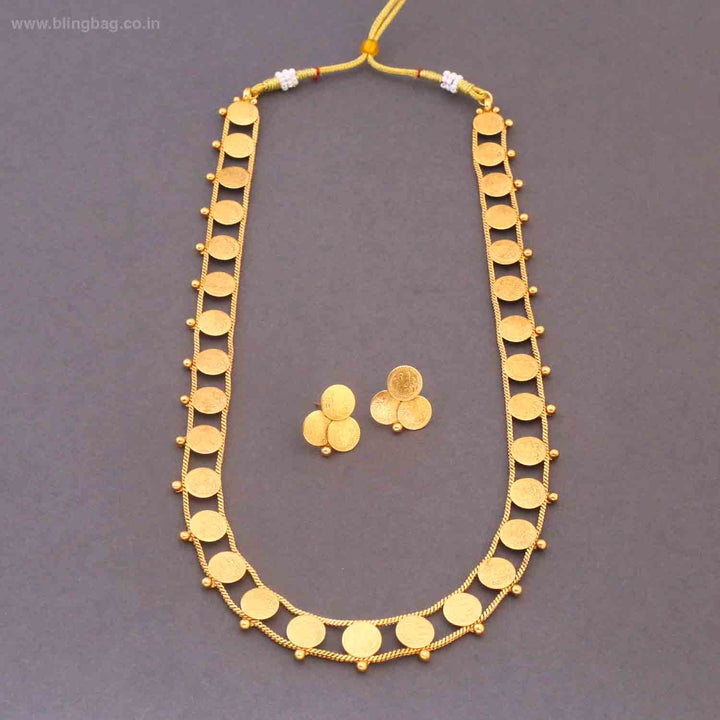 Golden Gauritaa Temple Jewellery Set - New Arrival
