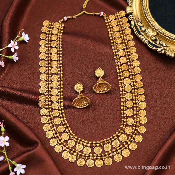Golden Gayatriya Temple Jewellery Set - New Arrival