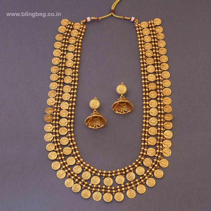 Golden Gayatriya Temple Jewellery Set - New Arrival