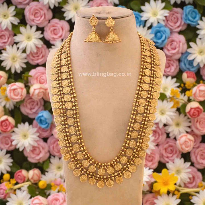 Golden Gayatriya Temple Jewellery Set - New Arrival