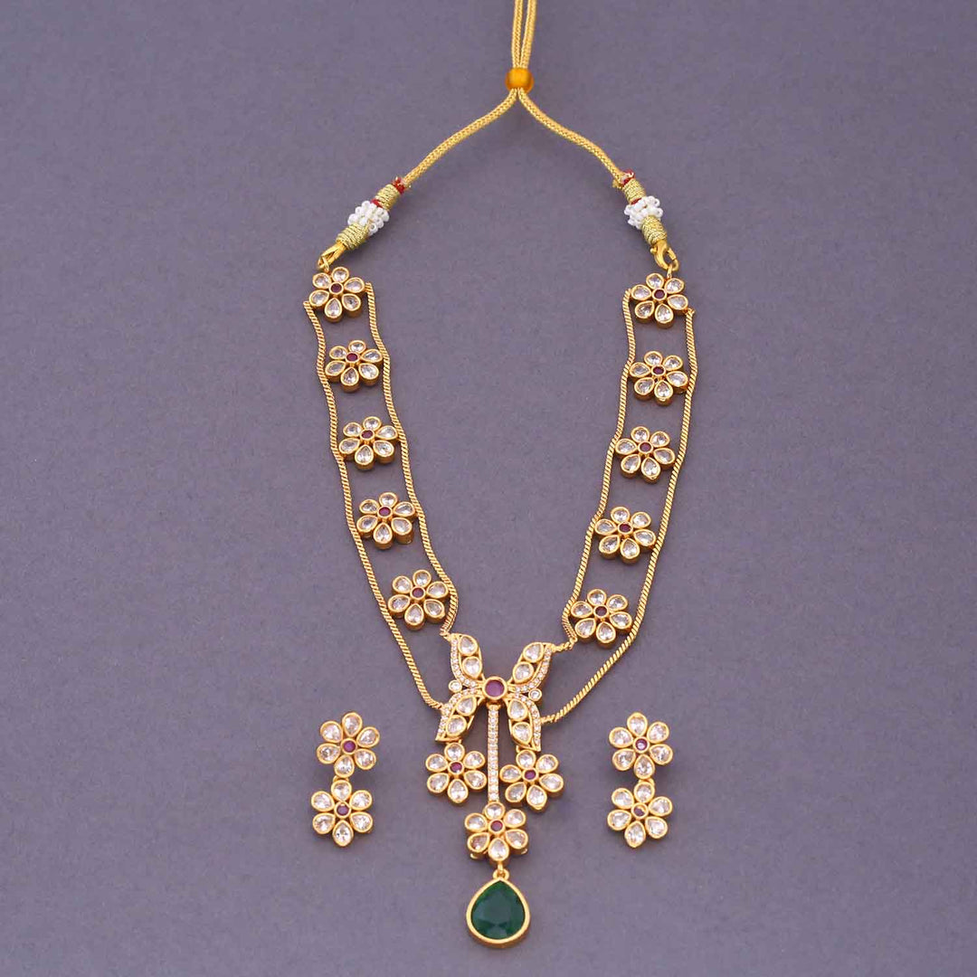 Golden Geetakshi Antique Jewellery Set - New Arrival