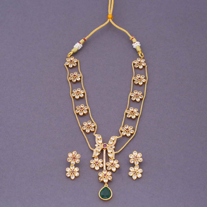 Golden Geetakshi Antique Jewellery Set - New Arrival
