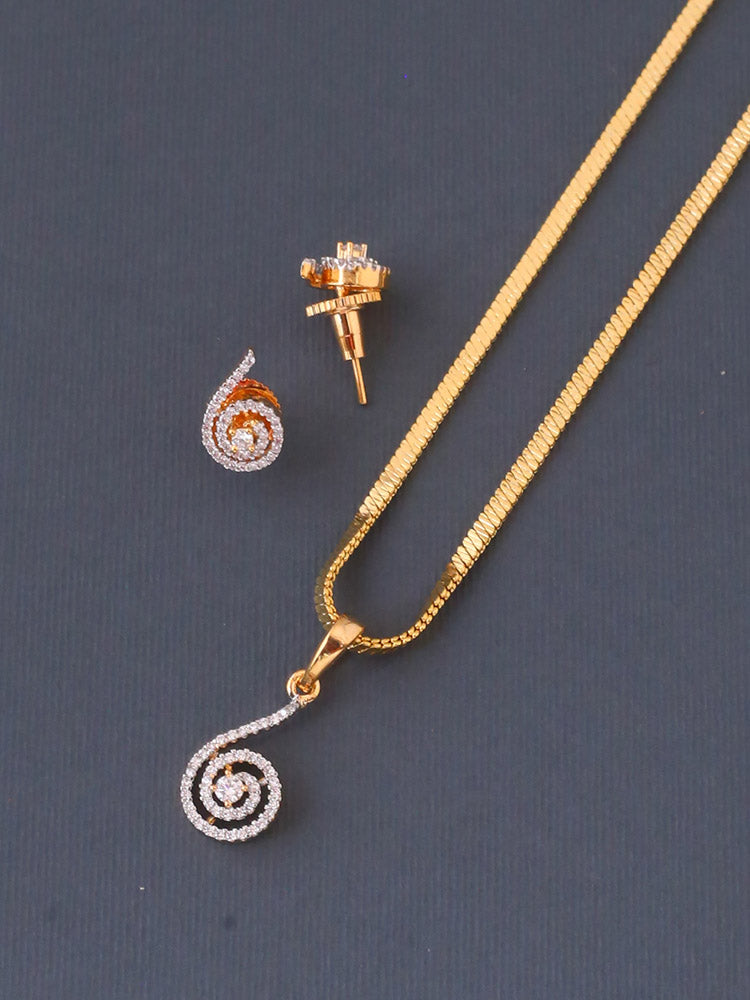 Golden Genevieve Pendant Set