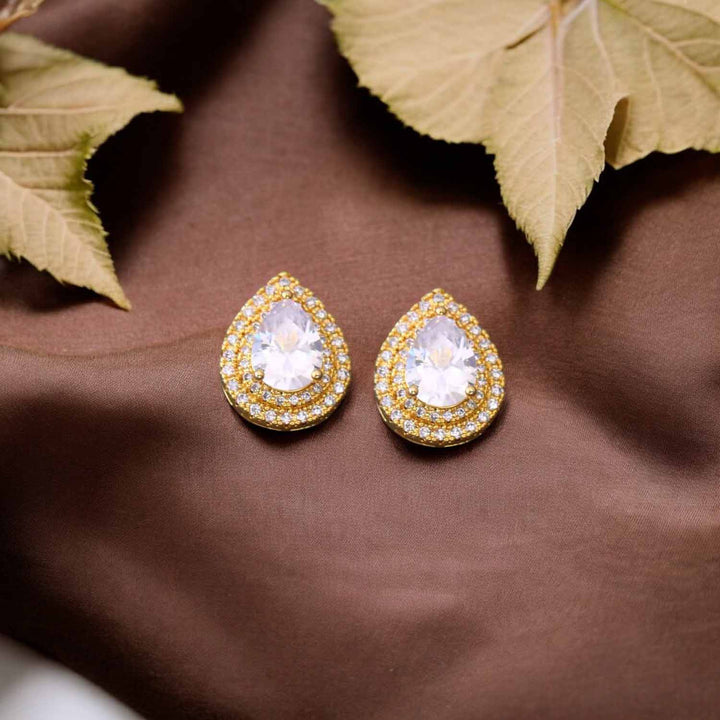 Golden Geraid Zirconia Studs