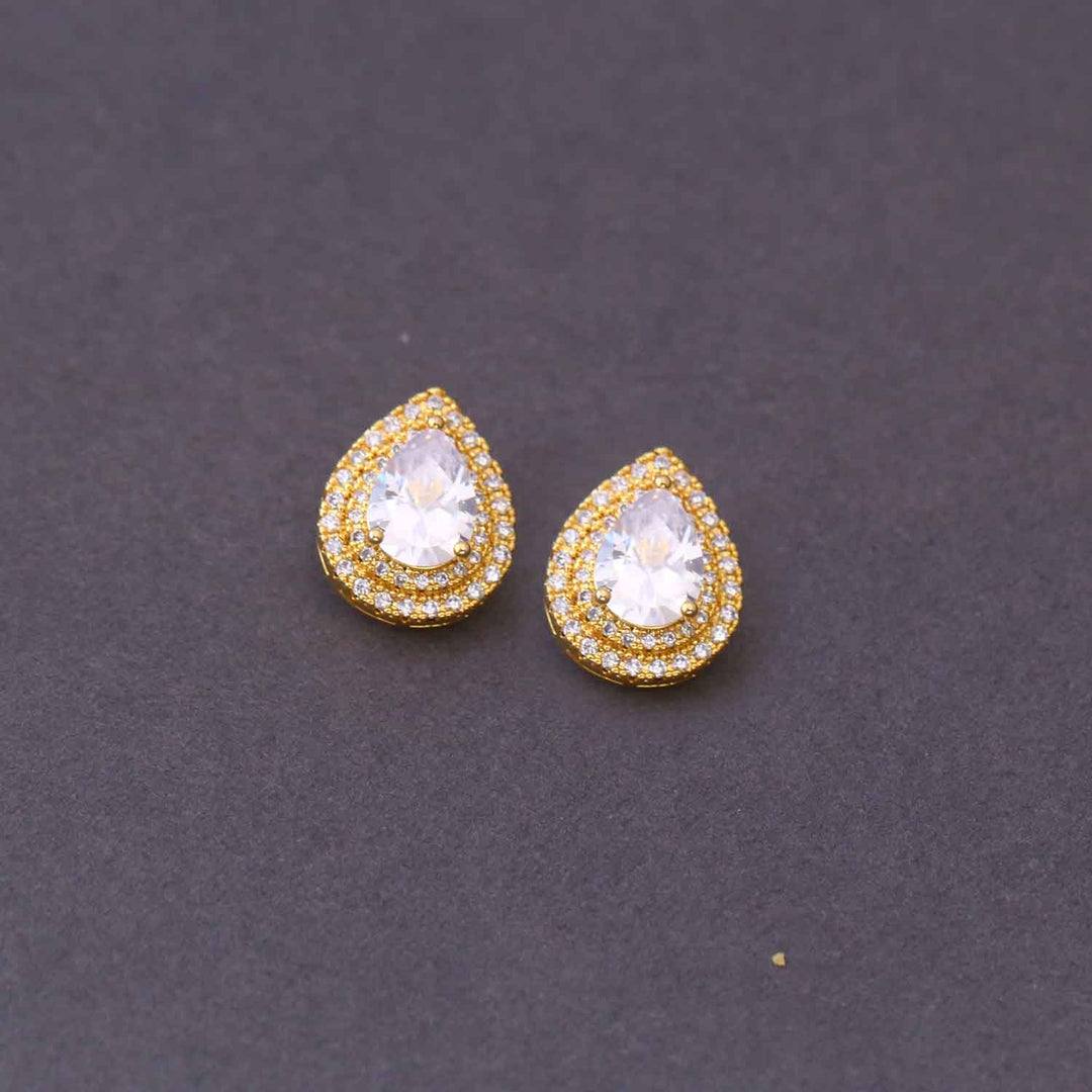 Golden Geraid Zirconia Studs