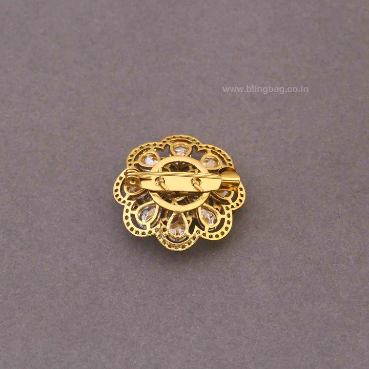 Golden Gerbera Daisy Brooch