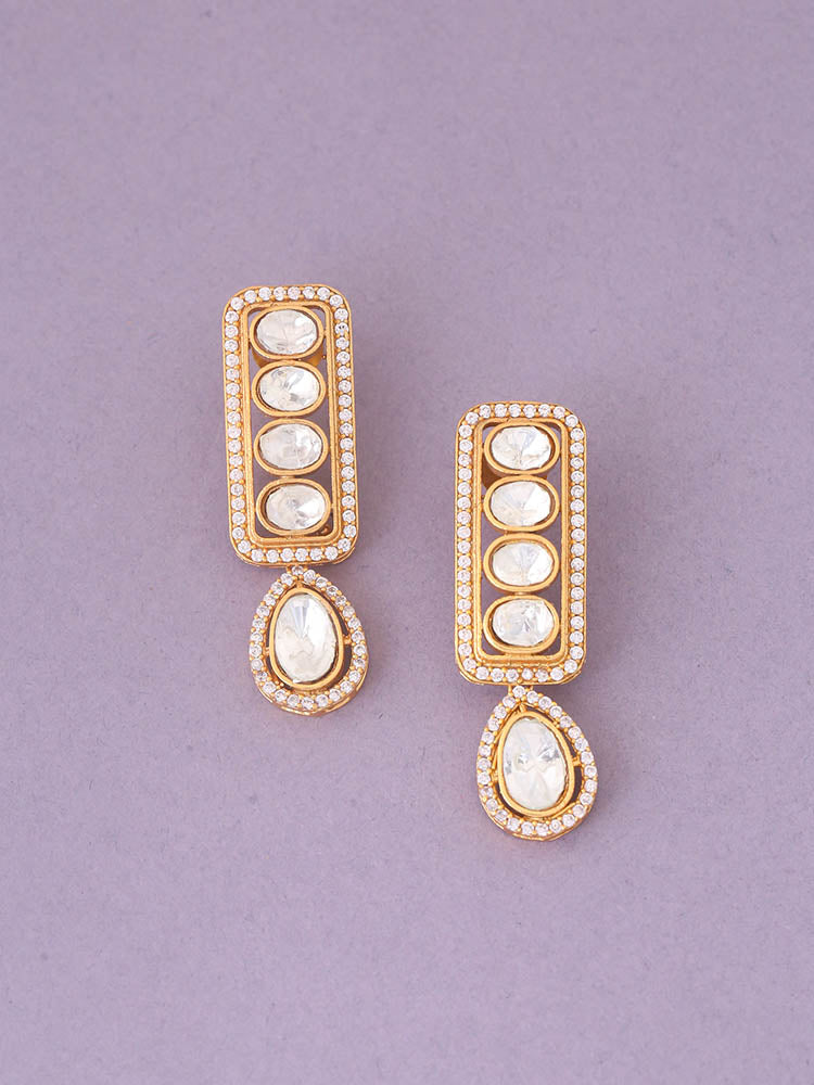 Golden Gillian Zirconia Danglers