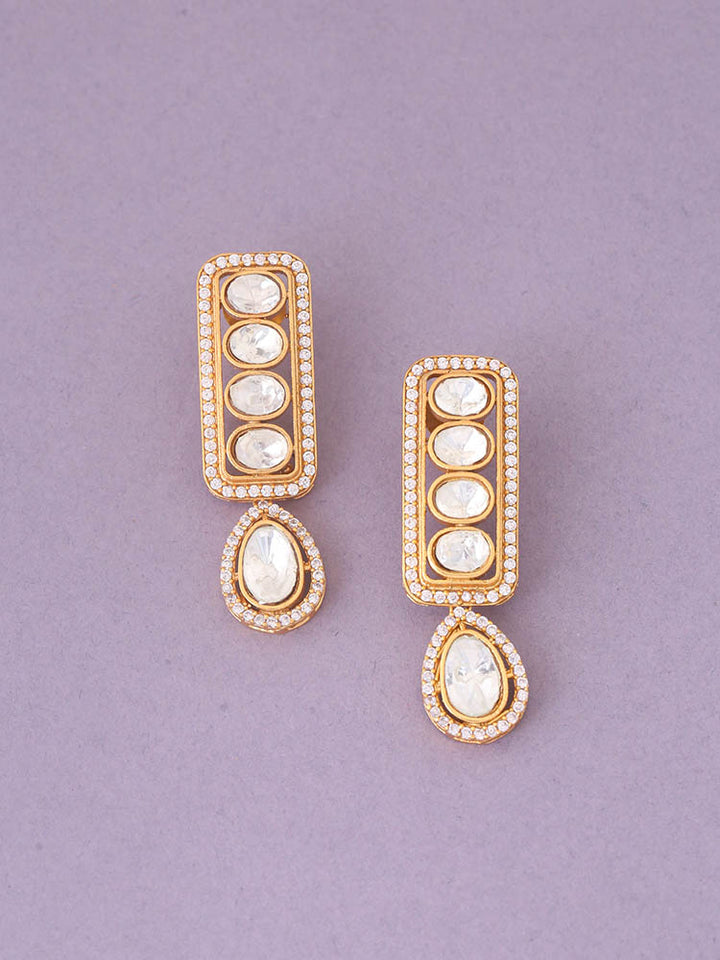 Golden Gillian Zirconia Danglers
