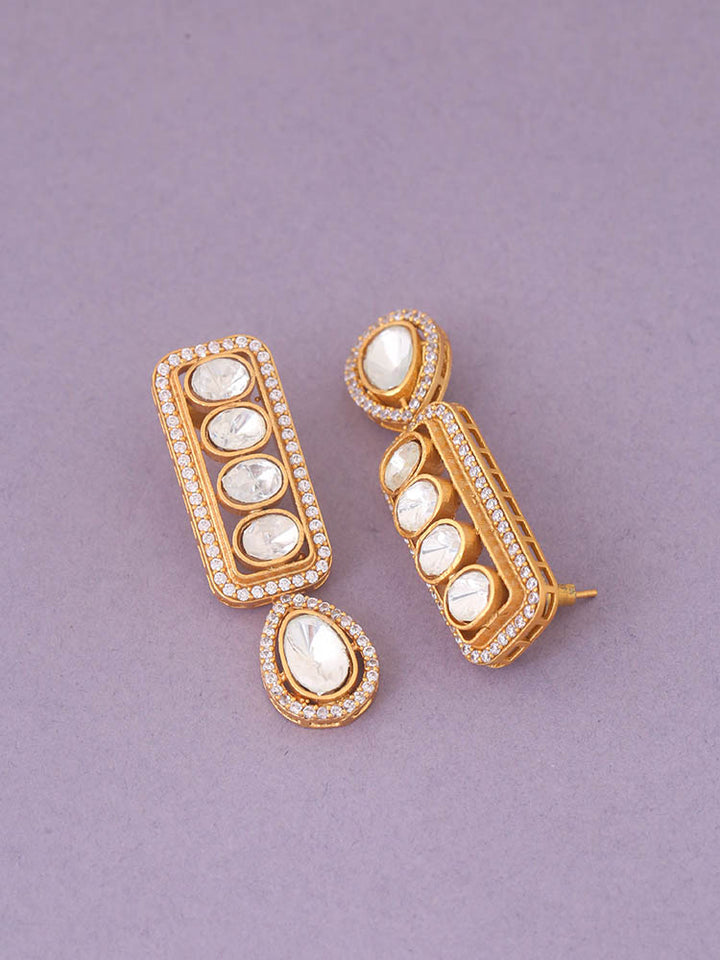 Golden Gillian Zirconia Danglers