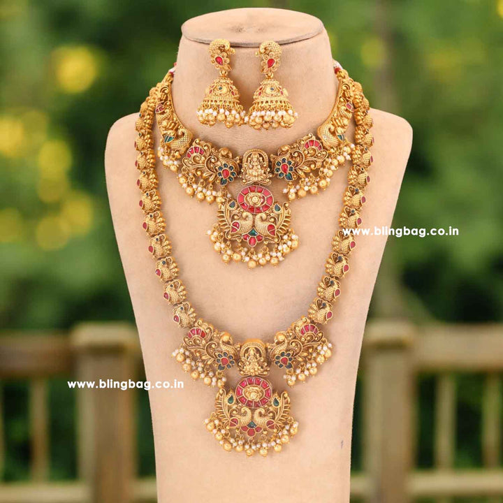 Golden Girika Bridal Temple Jewellery Set - New Arrival