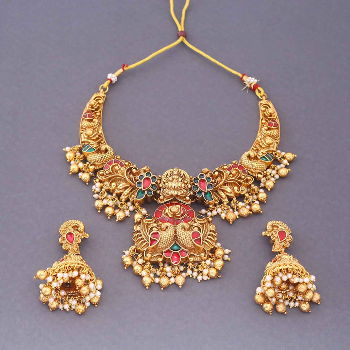 Golden Girika Bridal Temple Jewellery Set - New Arrival