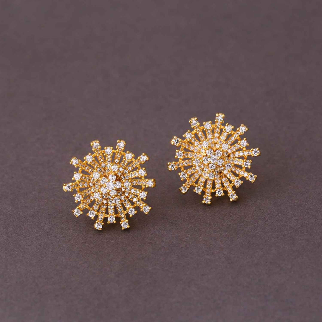 Golden Gladys Zirconia Studs