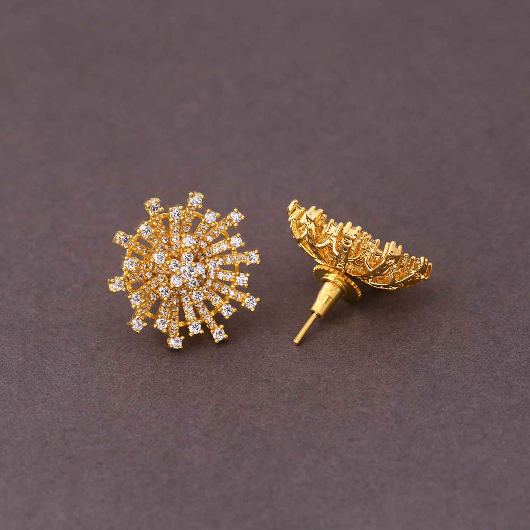 Golden Gladys Zirconia Studs