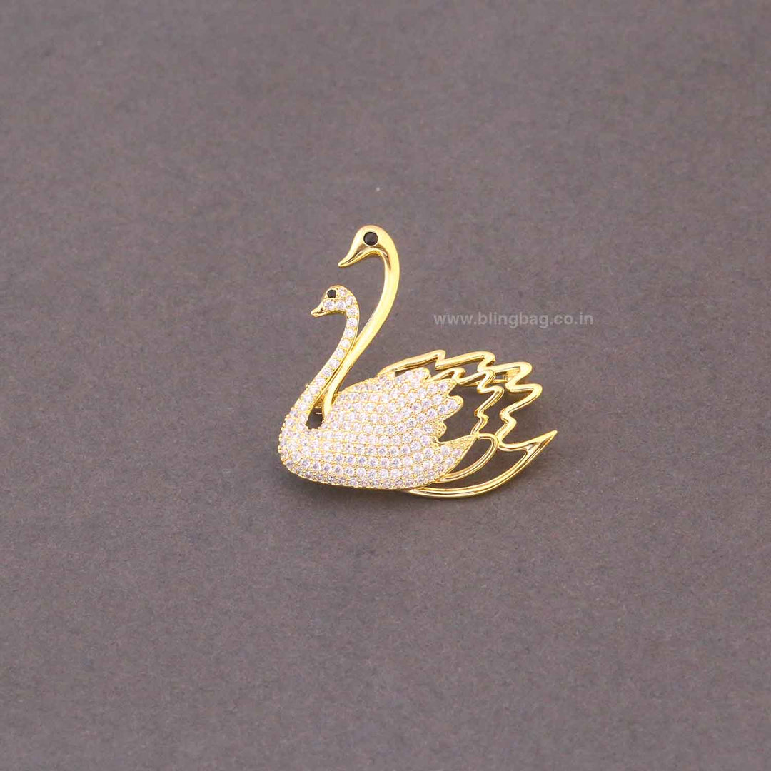 Golden Graceful Duo Brooch