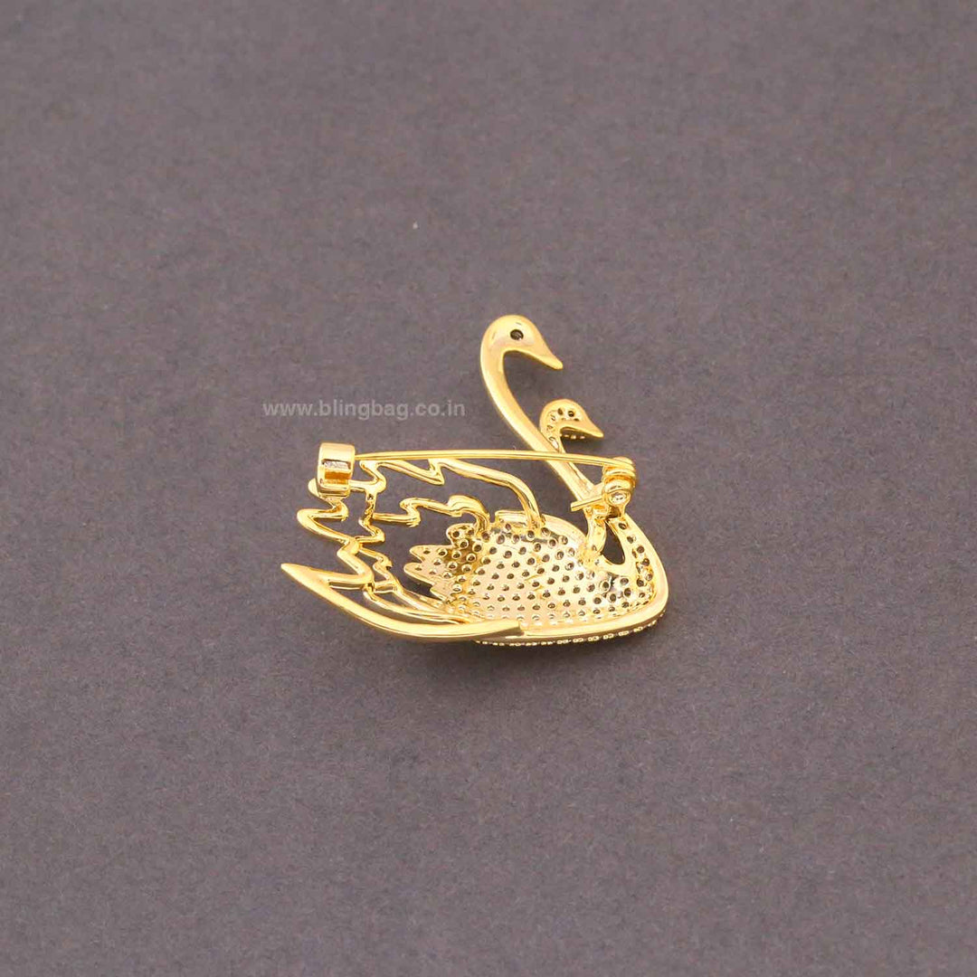 Golden Graceful Duo Brooch