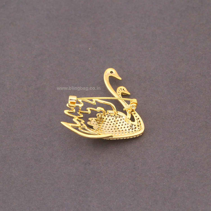 Golden Graceful Duo Brooch