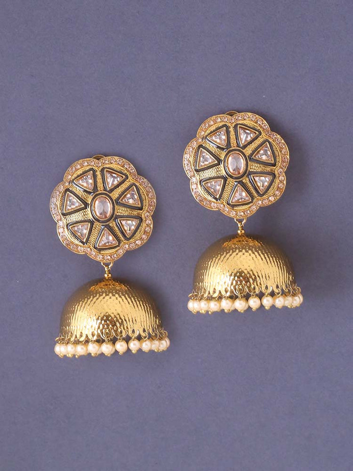 Golden Gul Jhumkis