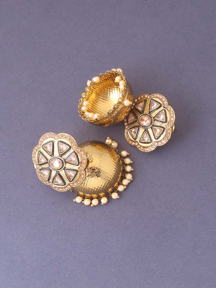 Golden Gul Jhumkis