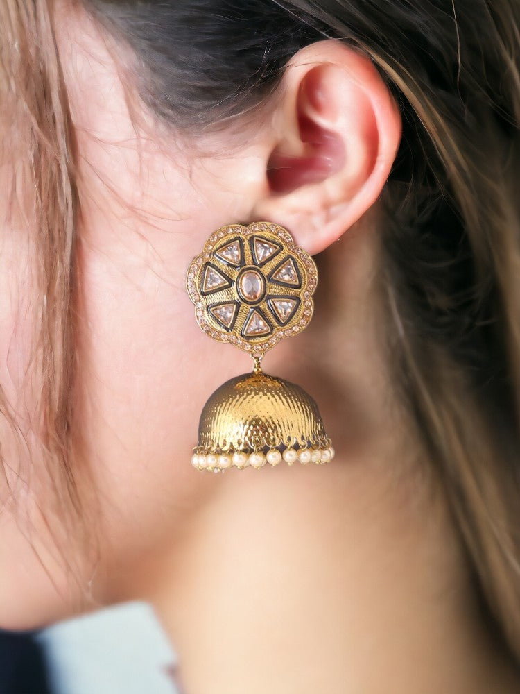 Golden Gul Jhumkis
