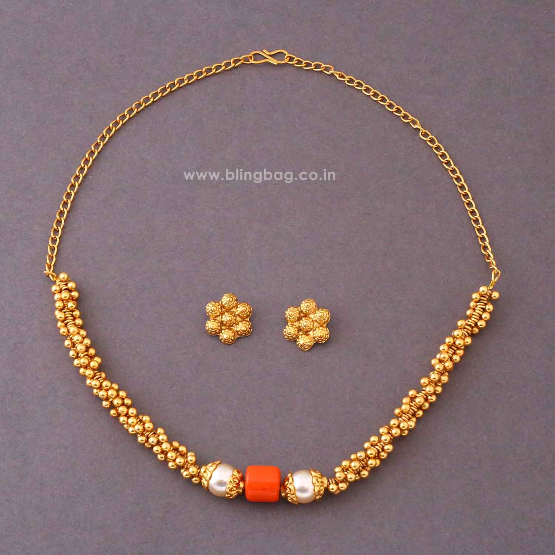 Golden Gulika Antique Jewellery Set- New Arrival