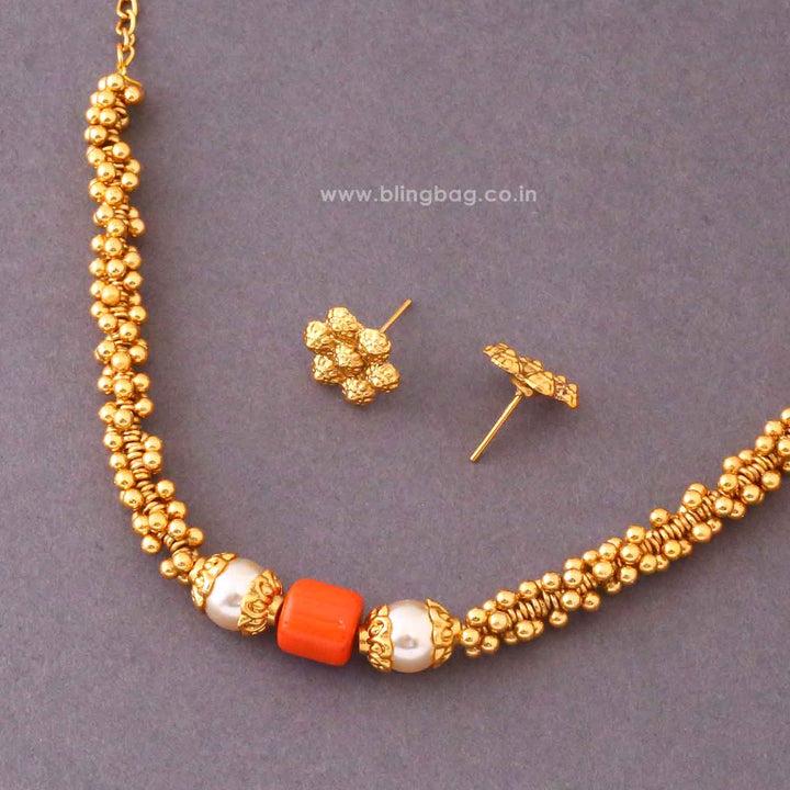 Golden Gulika Antique Jewellery Set- New Arrival