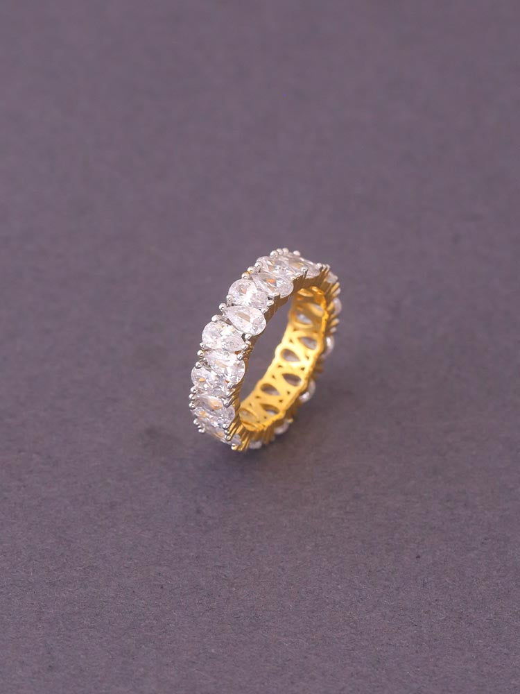 Golden Gunjan Zirconia Ring - EOSS