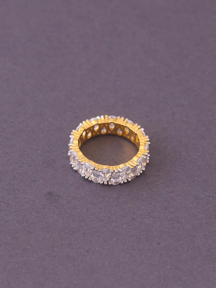 Golden Gunjan Zirconia Ring - EOSS