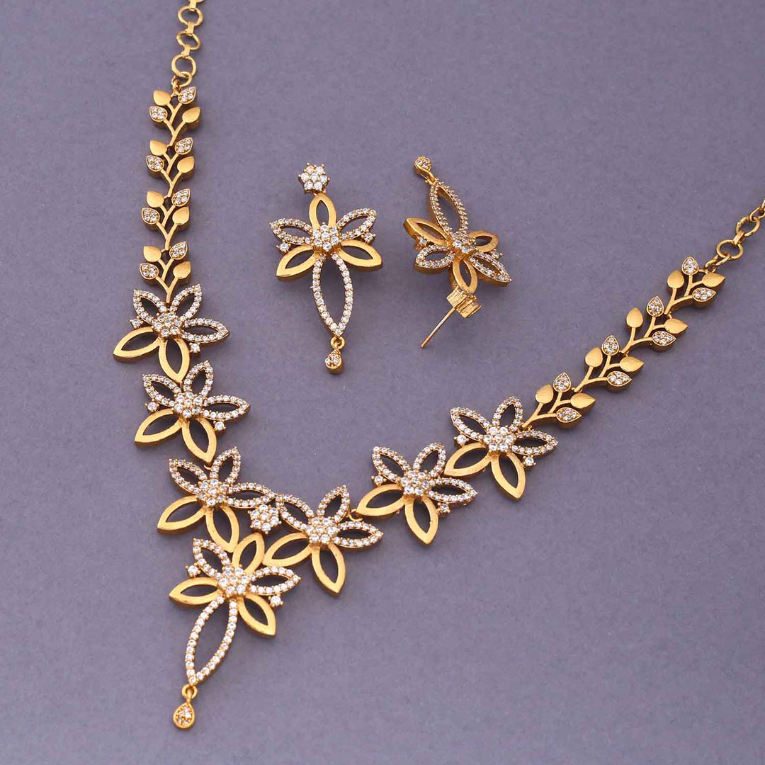 Golden Gunjana Antique Jewellery Set - New Arrival