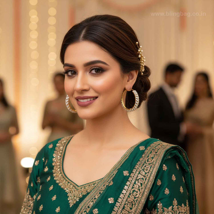 Golden Hadley Zirconia Hoops