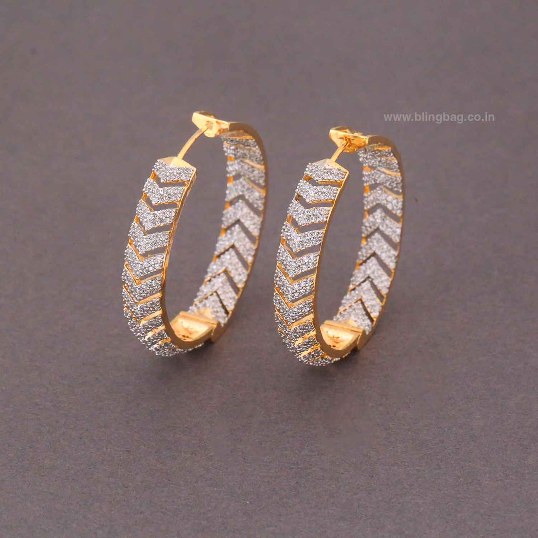 Golden Hadley Zirconia Hoops