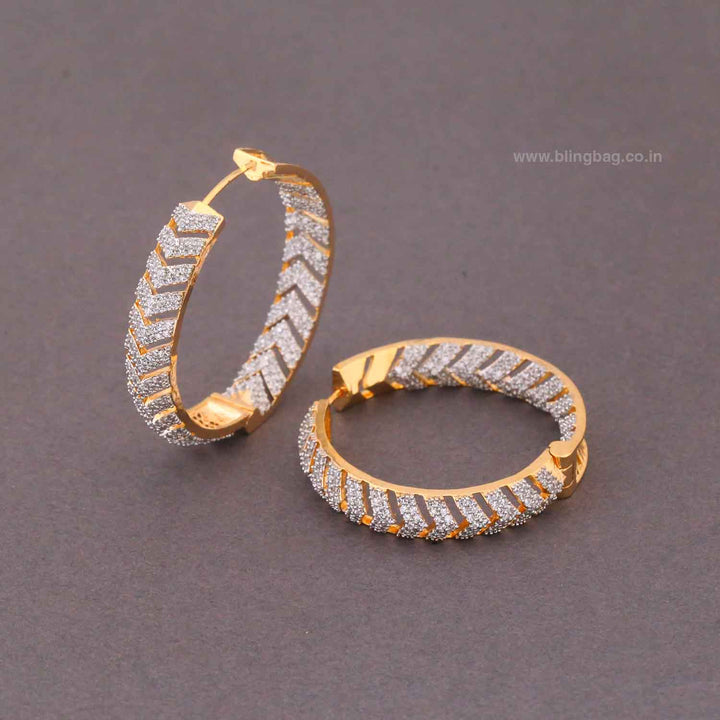 Golden Hadley Zirconia Hoops