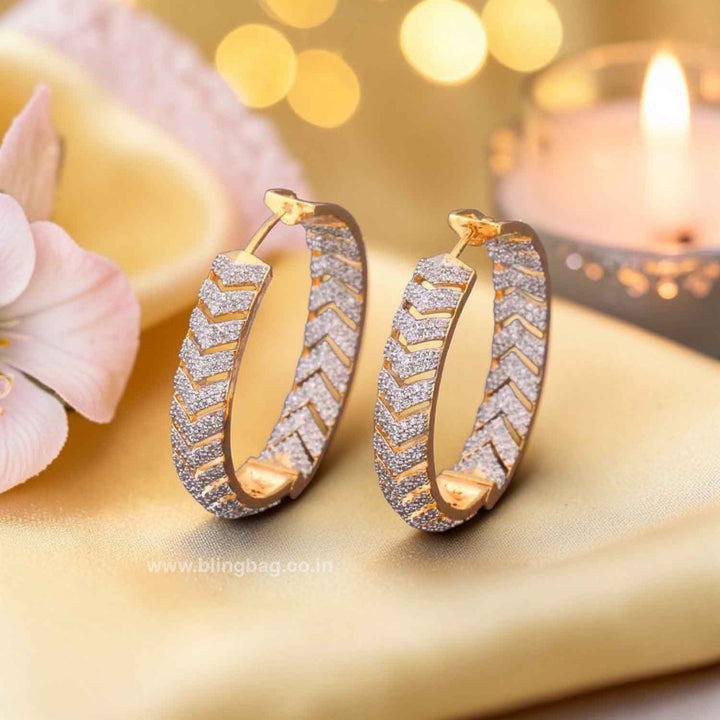 Golden Hadley Zirconia Hoops