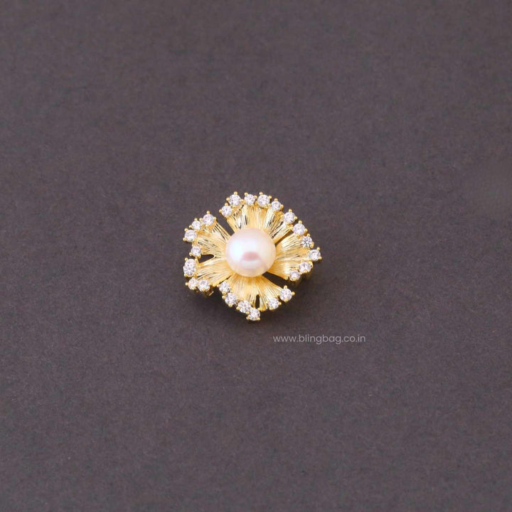 Golden Halo Flower Brooch