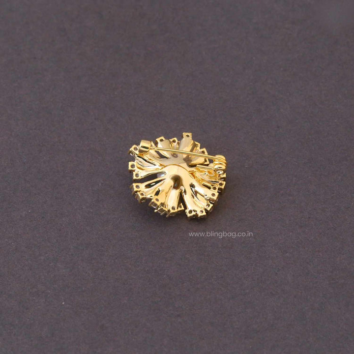 Golden Halo Flower Brooch