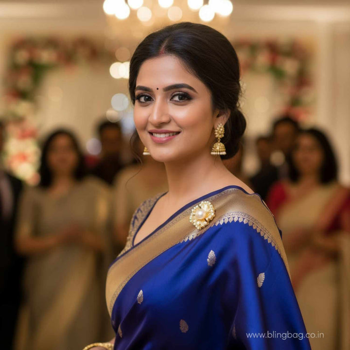 Golden Halo Flower Brooch