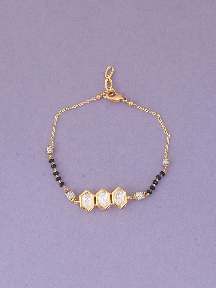 Golden Hanika Mangalsutra Bracelet