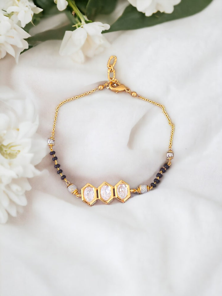 Golden Hanika Mangalsutra Bracelet
