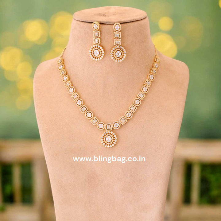 Golden Hanne Zirconia Jewellery Set