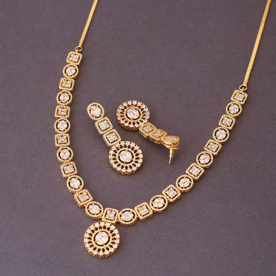 Golden Hanne Zirconia Jewellery Set
