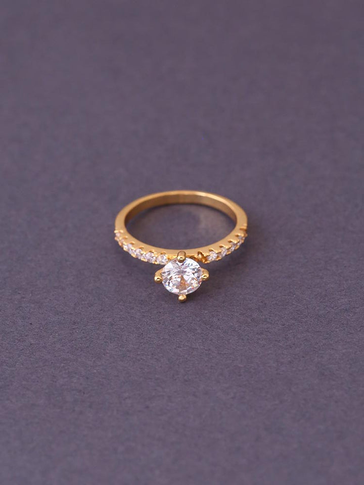 Golden Hany Zirconia Ring