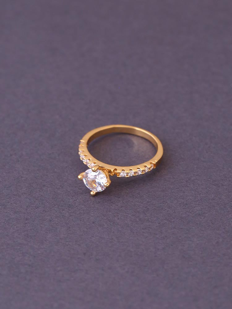 Golden Hany Zirconia Ring