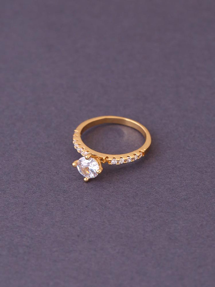 Golden Hany Zirconia Ring
