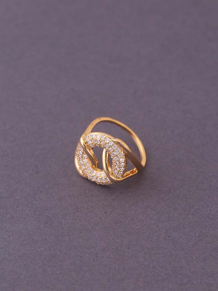 Golden Harsha Zirconia Ring
