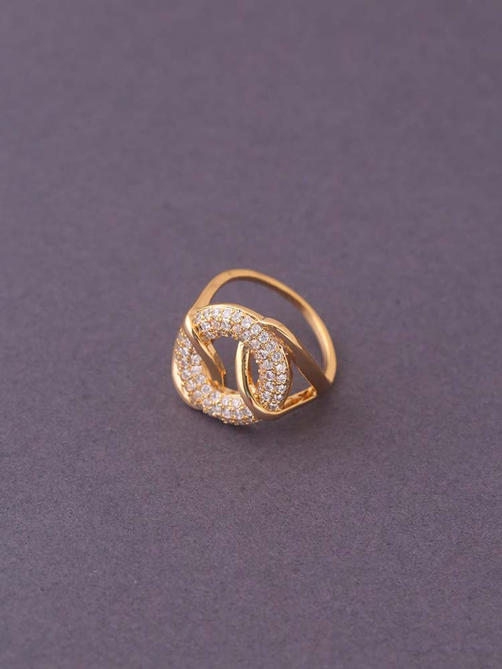 Golden Harsha Zirconia Ring