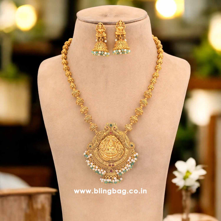 Golden Harshika Temple Jewellery Set - New Arrival